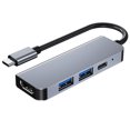 thumbnail image 1 of Matsuzay Hub portátil tipo c USB 3.0 Adaptador compatible con Estación de acoplamiento para computadora portátil Carcasa de aleación de aluminio Juegos de teclado y mouse para computadora, 1 of 8
