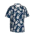 thumbnail image 3 of Xecao Cute Rabbit print Hawaiian shirt - a stylish short-sleeve button-down for men, perfect for casual beach and tropical outings., 3 of 9