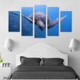 thumbnail image 3 of Cuadro decorativo para Sala, Comedor y Recamara, Tortugas, Mar Azul, Animales, minimalista, moderno, elegante, juego de 5 piezas, 3 of 3