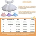 thumbnail image 6 of TiaoBug Toddler Girls Sequins Princess Dress Puff Sleeve Tutu Kids Formal Wedding Party Pageant Gown Blue 12-18 Months, 6 of 6