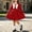 Red, variant on Fesfesfes Girls Round Neck Bow Detail Knit Sweater Dress Button Front Pleated A-Line Casual Winter Fall Outfit for School Daily Wear Ages 1-8 Years