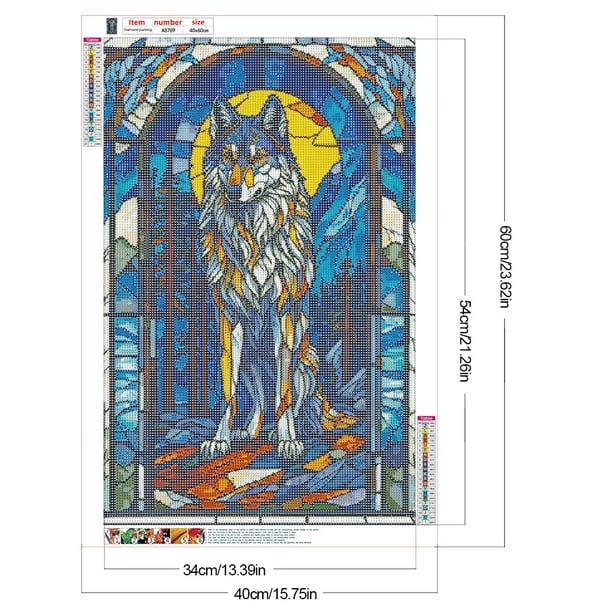 Kit De Pintura De Diamante 5D Para Adultos, Lobo En