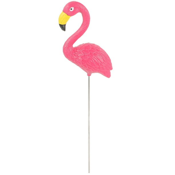 KAKOWELY Adorno de flamenco para jardín, resina, inserto de flamenco, artesanía de flamenco