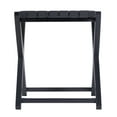 thumbnail image 3 of Butler Specialty Company Cipriani 24" W Wood & Leather Luggage Rack-Gray, 3 of 5