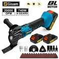 thumbnail image 2 of 20000OPM Brushless Oscillating Multi Tool 6-Speed Electric Saw Trimmer Shovel Power Tool 18V, 2 of 7