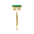thumbnail image 3 of ANGARA Natural Oval Solitaire 1.5 ct Emerald Cocktail Ring in 14K Yellow Gold for Women (Size-9x7mm) | May Birthstone, Birthday, Anniversary, Jewelry Gift for Women | Natural Emerald Ring, 3 of 9