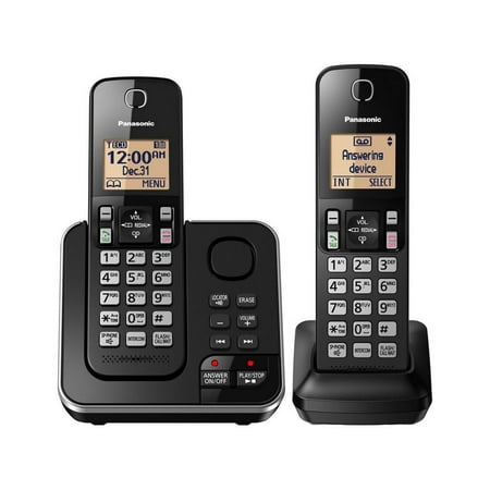 KX-TGC362B Dect 6.0 2-Handset Landline Telephone (Best Cheap Landline Phone Service)