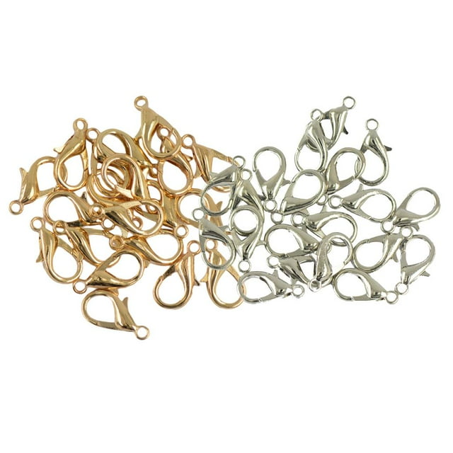 Bunblic 40 Pieces 18mm Metal Lobster Swivel Clips Clasps Keychain Connector Charms Hooks