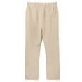 thumbnail image 3 of LVCBL Men's Summer Loose Casual Linen Long Trousers with Pockets Elastic Waist M-3XL, 3 of 5