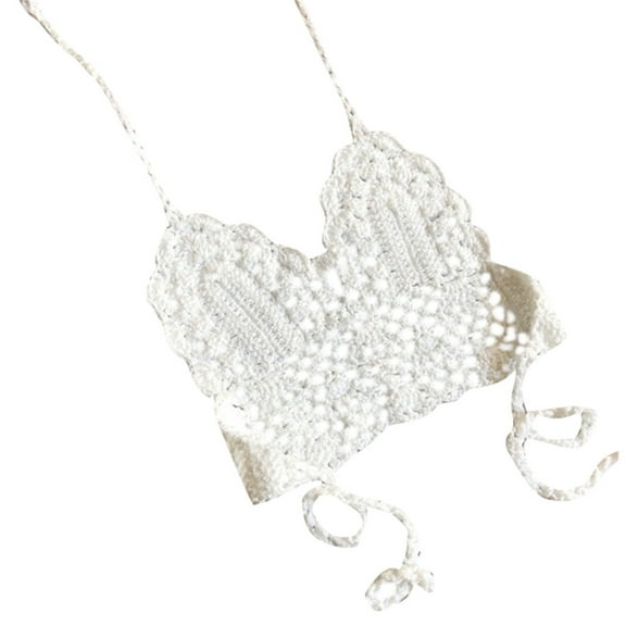 JDEFEG Swim Suit Size 12 Girls Top Bikini Outfit Crochet Swimsuit Clothing Kids Swimwear Girl Straps Girls Swimwear Guard Boys Size 5 Knit White M