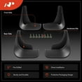 thumbnail image 3 of A-Premium Splash Guard Mud Flaps Compatible with Mitsubishi Lancer 2008-2017 (DE ES Submodel Only) Without Side Skirts, 3 of 8