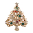thumbnail image 1 of Broche Navideño Yuyangstore con Diamantes de Imitación Decoración de Joyas Oro 49cmx6cm, 1 of 8
