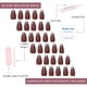 thumbnail image 4 of Press-On Nails Glamnetic Terra Short Almendra Marrón oscuro, 4 of 6
