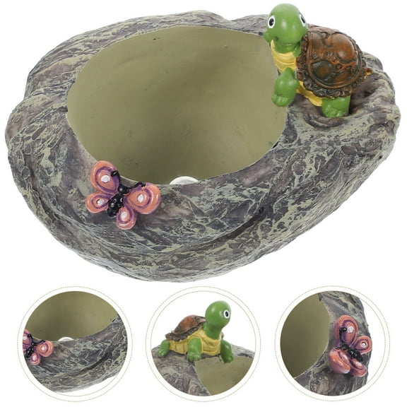 MOKKHNB 1Pc Turtle Flower Pots Resin Assorted Color Outdoor Succulent Pot Gift