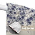 thumbnail image 4 of Vintage Navy Blue Roses Swag Curtains for Kitchen/Bedroom/Living Room, Spring Floral Elegant Pastoral Retro Art Scalloped Curtains 63 Inch Long, Window Swag Topper Curtains Valances 2 Panels 36"x63", 4 of 8