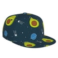 thumbnail image 2 of Goofa Avocado in Space Printed Men's Baseball Cap,Straight Brim Hat,Golf Dad Hat,Versatile Style,Sun Protection Cap,Travel Hat, 2 of 9