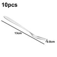 thumbnail image 2 of 10Pcs Professional Forks, Mini Forks for Oyster and Shellfish, Appetizers Tasting Forks, Cocktail Fruit Forks - silver, 2 of 5
