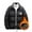 Black, variant on Heated Jacket for Men Cute Heart Paw Print Puffer Jackets 6 Zones Electric Heating Winter Coats Full Zip Stand Collar Down Coat Outerwear Black XXL