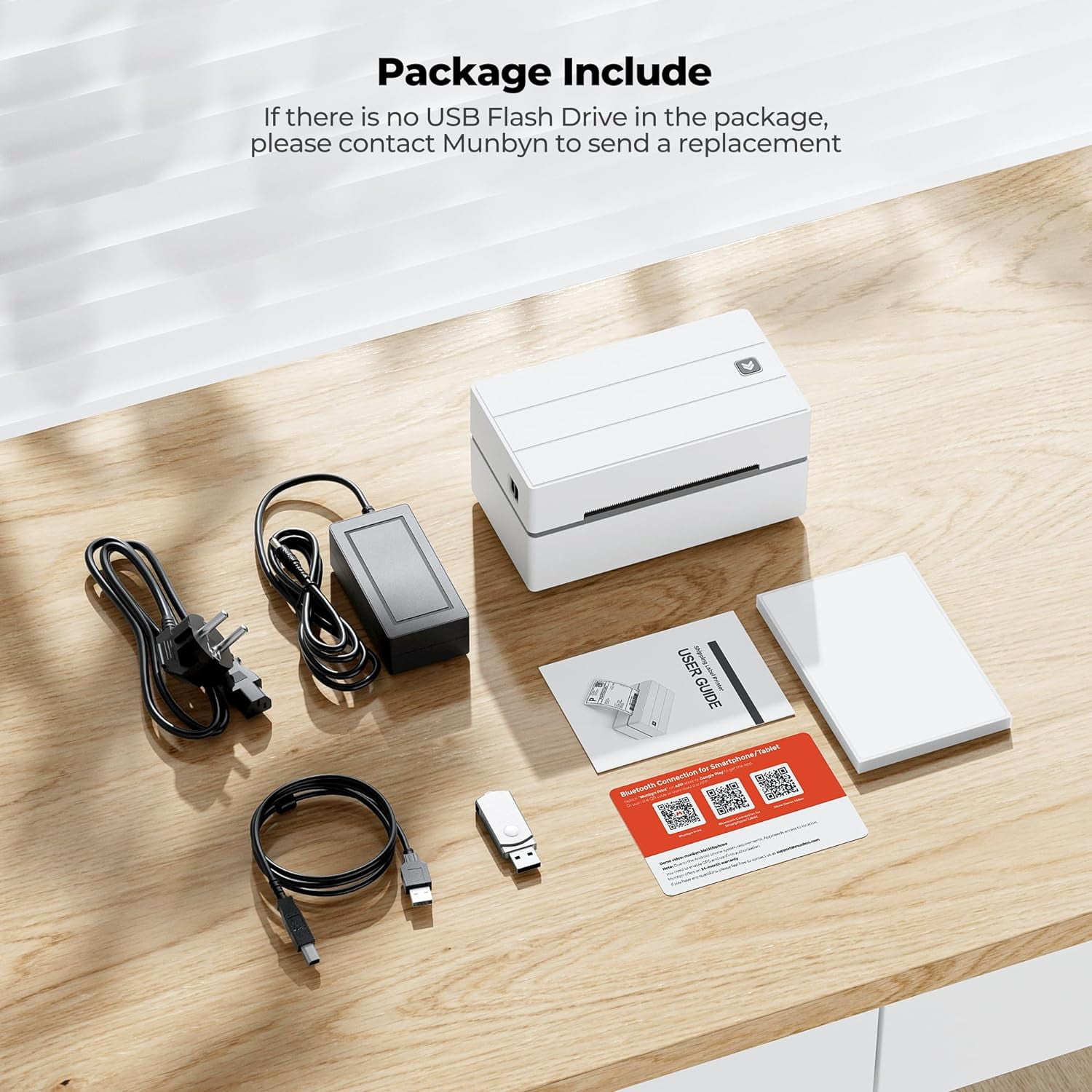 Munbyn Wireless Thermal Label Printer with Bluetooth