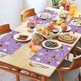 thumbnail image 2 of Purple Halloween Pattern Summer Placemats Table Placemats Set Of 4-Linen Kitchen Washable Placemats Table Mats 11.8"x17.7" Non-Slip Heat Resistant, 2 of 6