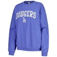 thumbnail image 2 of Women's Soft as a Grape Royal Los Angeles Dodgers Pigment Dye Pullover Sweatshirt, 2 of 3