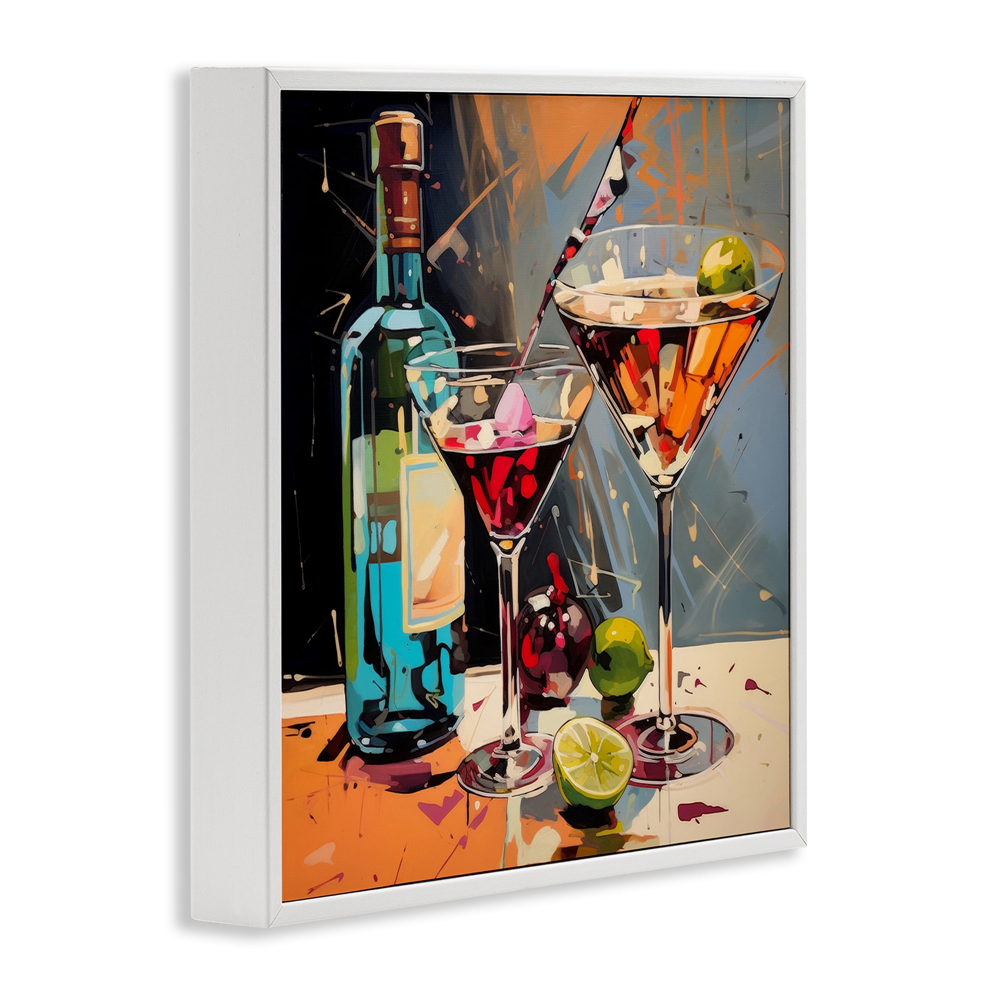 Stupell Industries Every Sip of Martini Night White Framed Giclee Art, design by Lazar Studio