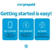 AT&T Prepaid Alcatel TETRA 16GB Prepaid Smartphone, Black