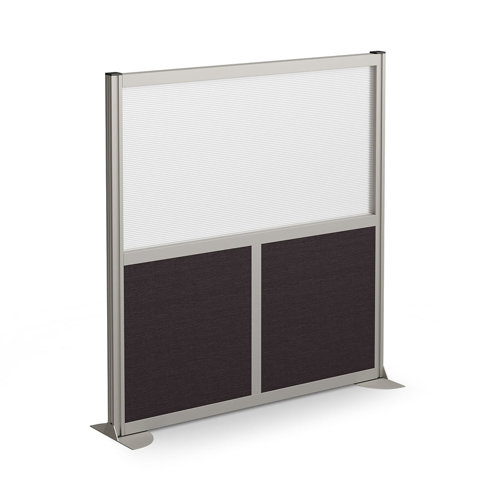 Office Partition, Cubicle Wall Divider, Modern Room Separator, Free Standing Privacy Panel, 52"H x 49"W, Indoor, Gray
