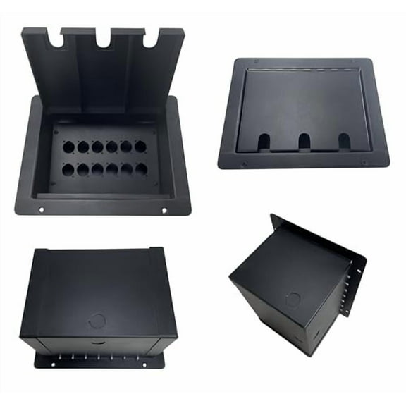 PROCRAFT FPPU-12X-BK Recessed Stage Pocket/Floor Box with 12 ""D Punches
