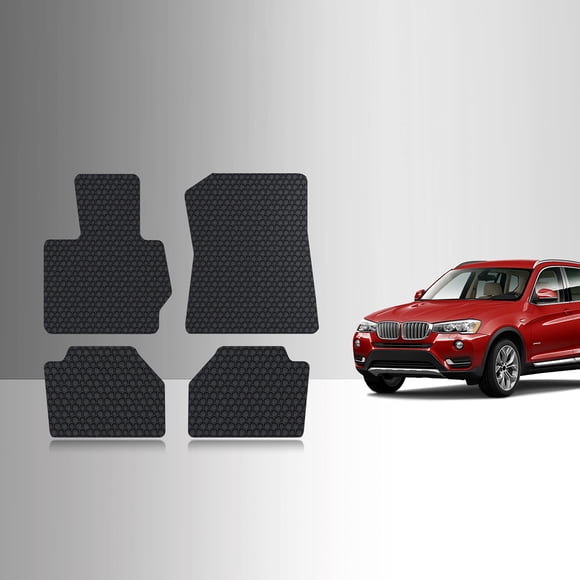 TOUGHPRO Floor Mats Accessories Set Compatible with BMW X3 All Weather Heavy Duty (Made in USA) Black Rubber 2011 2012 2013 2014 2015 2016 2017 (Front Row + 2nd Row)
