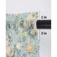thumbnail image 6 of Blue Flowers Curtains 72 Inch Length,Sheer Curtains for Bedroom Living Room Window Romantic Farmhouse Botanical Floral Leaves Rod Pocket Drapes Kitchen Curtains Small Half Window 52"x72" 2 Panels, 6 of 7