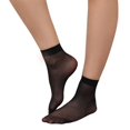 thumbnail image 7 of Uooqdmx Womens Crew Socks, Silk Socks, Sheer Socks, 5 Pairs Breathable Socks, Cotton Socks for Women (5PC), Black One Size, 7 of 7