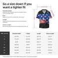 thumbnail image 2 of Salouo Shark With USA Flag Pattern Cuban Collar Shirts for Men Button-Down Shirt Men's Short Sleeve Shirts Hawaiian Shirts Casual Shirts -XX-Large, 2 of 6