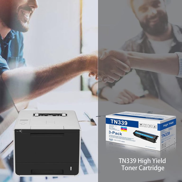 4-Pack High-Yield TN339 Toner Cartridges – Compatible With Brother HL-L8350CDW, MFC-L8850CDW & More