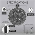 thumbnail image 3 of Wintergreen Starlight Sphere 70 LED Holiday Lighting, White, 6", 3 of 4