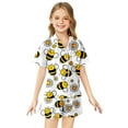 thumbnail image 2 of Ensemble de Pyjama Imitation Soie Imprimé pour Filles, 2 of 4
