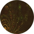 thumbnail image 1 of Ahgly Company Machine Washable Indoor Round Transitional Dark Bronze Brown Area Rugs, 5' Round, 1 of 7