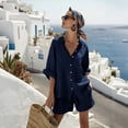 thumbnail image 6 of Neewe Women's Linen Shorts Sets 2 Piece Summer Short Sleeve Top and Shorts Sweatsuit Set Daily Outfits, 6 of 6