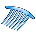 thumbnail image 6 of Unique Bargains 2 Pcs French Twist 7 Teeth Comb Teeth Hair Combs Clip Comb 4.1" Resin Blue, 6 of 7