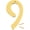 BRASS, variant on Hy-Ko 4 inch Solid Brass House Number 5, Polished High-Luster Finish, Includes Mounting Nails