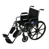 Medline K1 Basic Wheelchair, 16" Wide Seat, Desk-Length Arms, Elevating Leg Rests