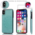 thumbnail image 5 of Funda para iPhone Xs Max con tarjetero de piel sintética con estampado de flores de datura, 5 of 5