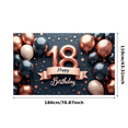 thumbnail image 3 of Yatrandify Golden Theme Birthday Party Banner Decorative Balloons Party Backdrop for 18th Birthday Celebration Indoor Decoration Event, 3 of 6