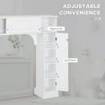thumbnail image 5 of Homiyad Over The Toilet Bathroom Cabinet, Freestanding Bathroom Storage Organizer with Adjustable Shelves, Toilet Rack, White, 5 of 8