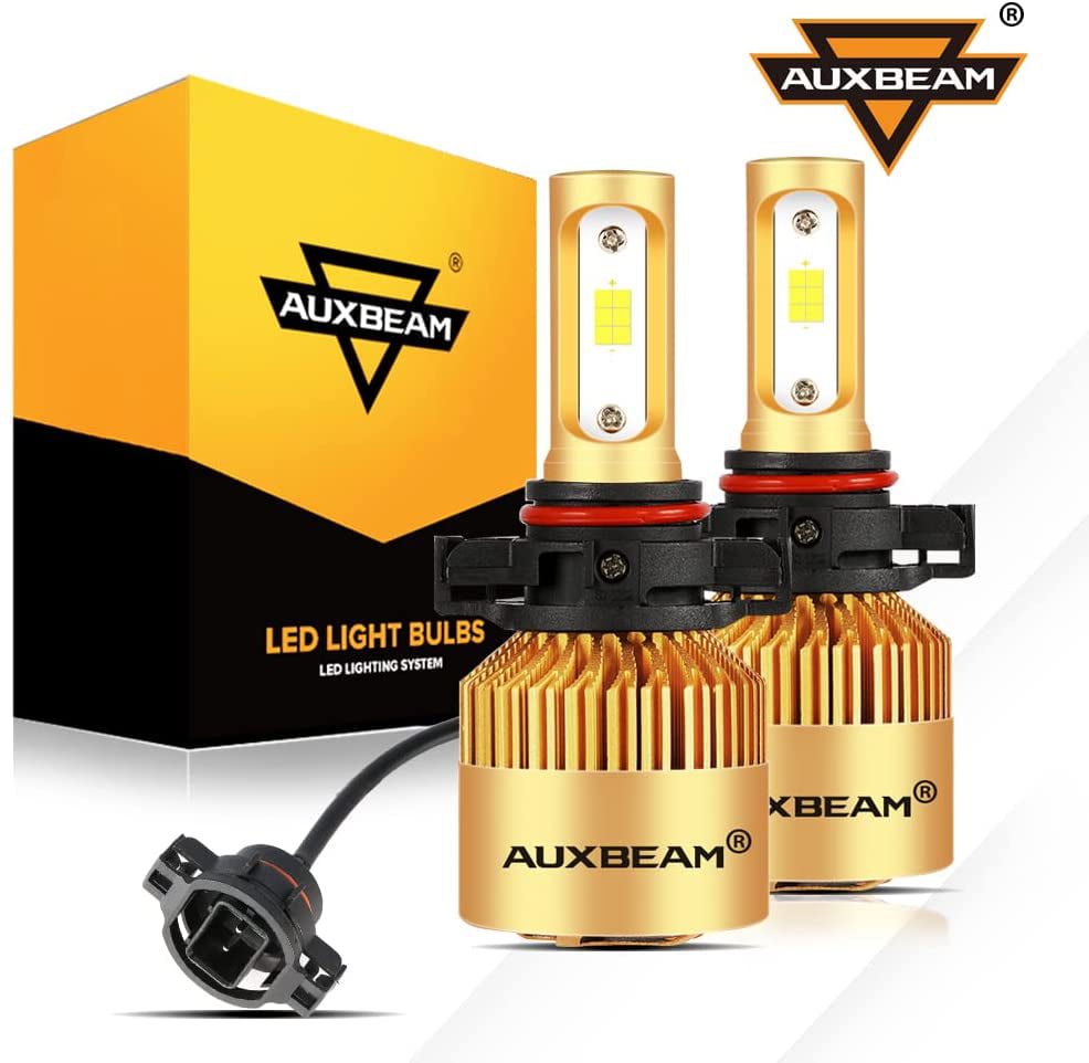 Super Bright 6500K Cool White LED Conversion Kit Pack of 2 Auxbeam H3 Led Light Bulbs Halogen Bulb Replacement 