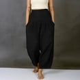 thumbnail image 5 of Neewe Wide Leg Pants Woman Flowy Palazzo Pants for Women High Waisted Summer Casual Beach Trousers Cruise Outfits, 5 of 6