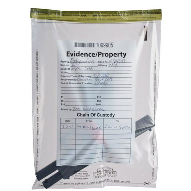 Clear Evidence Bag 9 x 12 Box of 500 Bags