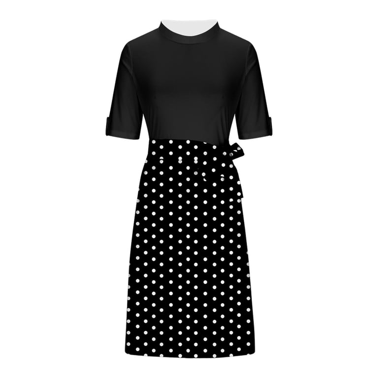 green emerald velvet dress Casual Dresses for Women Midi Church A-Line Fit and Flare Dress Crewneck  3/4 Sleeve Party Dress (BlushNavy, Small) at Amazon Women's Clothing store main image 0