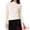 Beige, variant on DARING DIVA Women's Basic Lace Long Sleeve Ruffle Neck Floral Blouse XS Beige