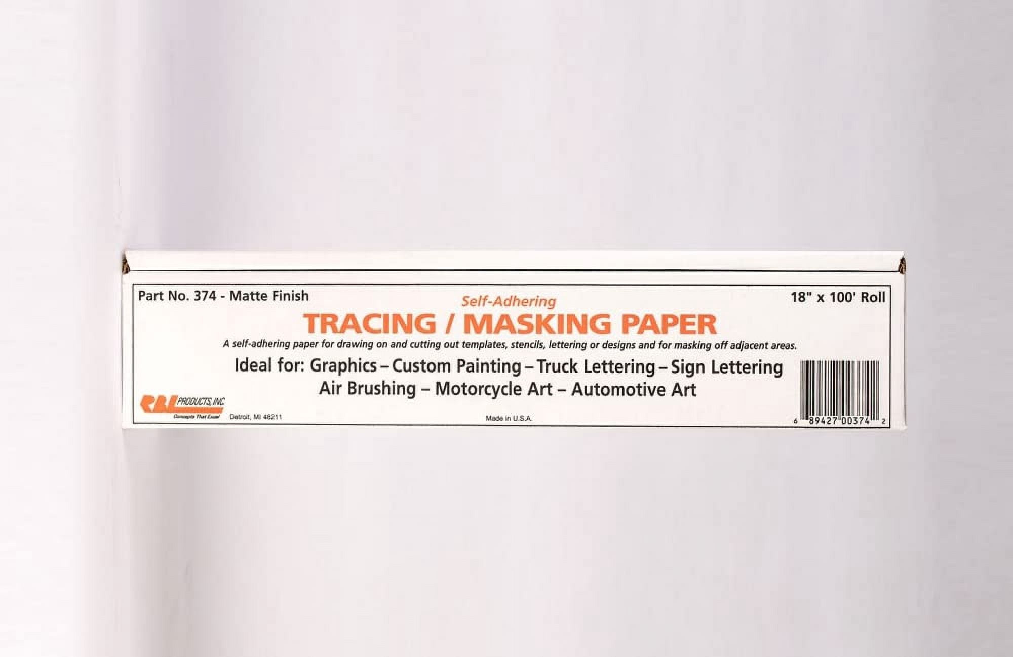 SELF ADHERE TRACK/MASK PAPER 18"X100'ROLL MATTE